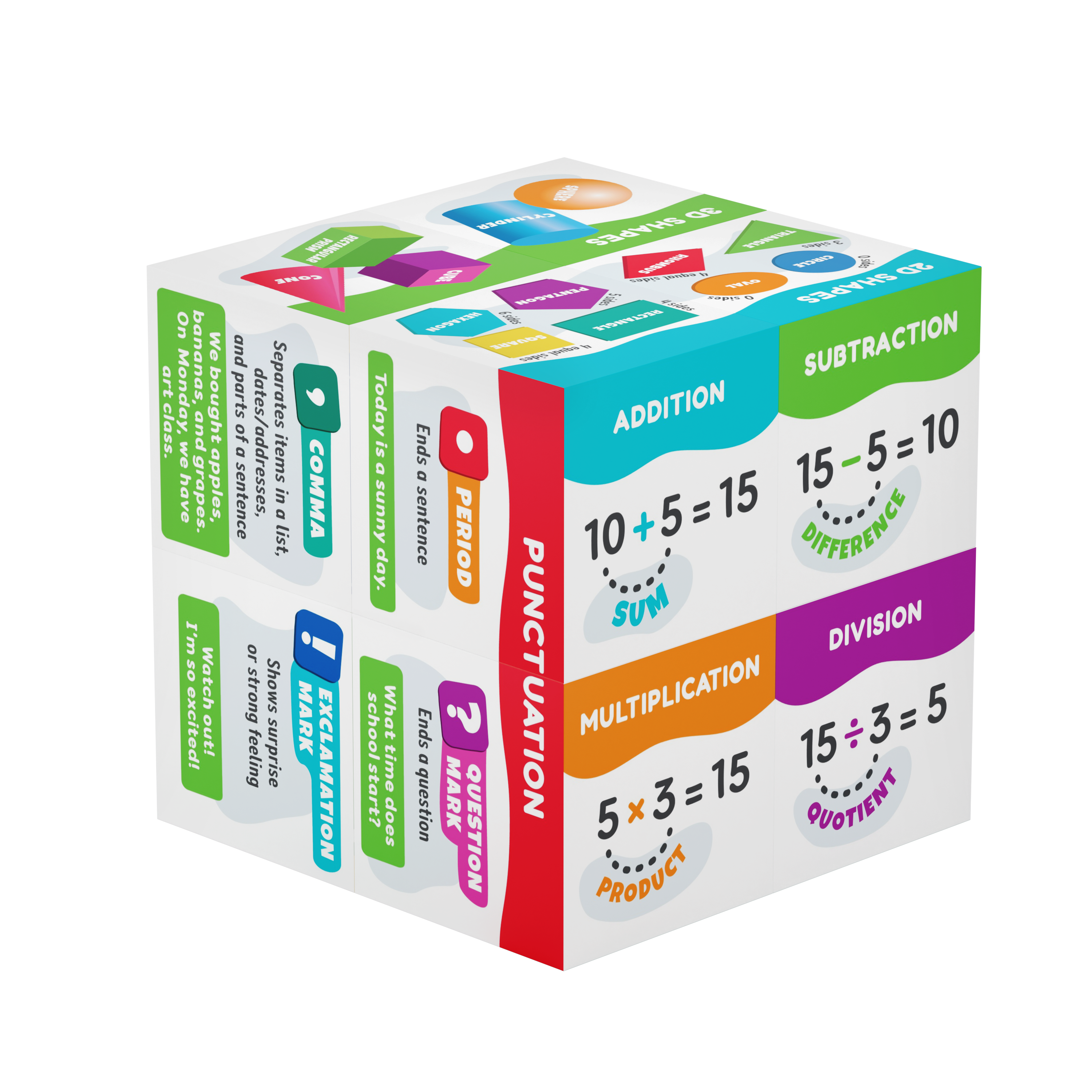 WonderCube showing math and shapes faces